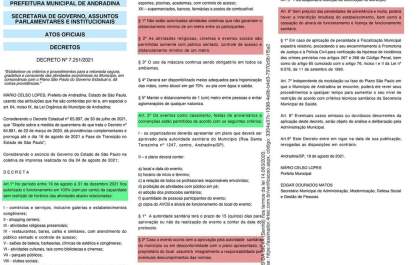 Prefeitura libera funcionamento de todos os segmentos sem restrição de horários