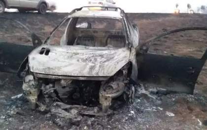 Consequências das queimadas: Motorista e passageiro de picape morrem carbonizados ao tentar atravessar incêndio