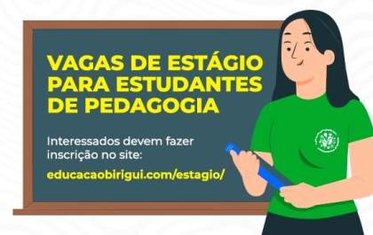 Educação de Birigui abre vagas de estágio para alunos de pedagogia