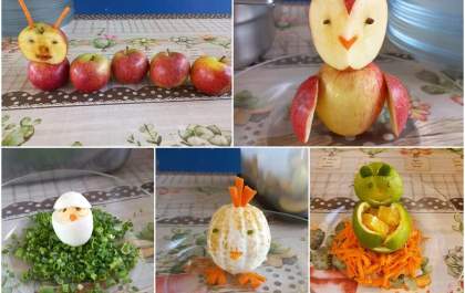 Merendeira transforma alimentos em esculturas artísticas em Penápolis&nbsp;