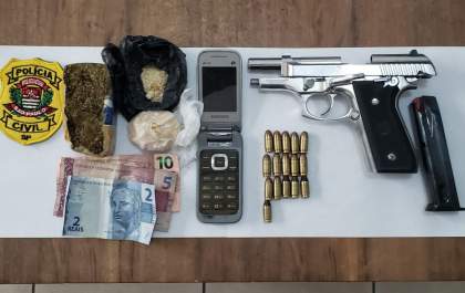 Polícia Civil prende jovem com drogas e pistola em Birigui