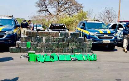 Polícia aprende 671kg de maconha que vinham de MS para SP