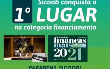 Cooperativa é premiada pelo terceiro ano seguido na categoria financiamento