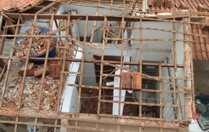 Família de Araçatuba que teve a casa parcialmente destruída em temporal pede ajuda