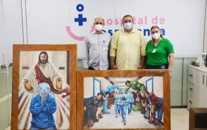 Hospital de Esperança ganha telas pintadas por presos da Penitenciária de Valparaíso