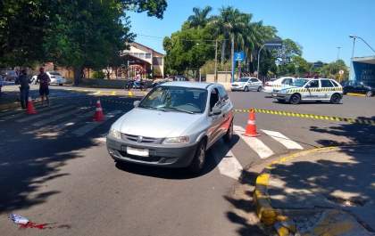 Idosa é atropelada na entrada do terminal urbano em Araçatuba