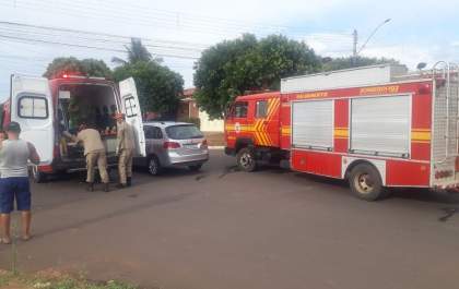 Acidente no bairro JK mobiliza Corpo de Bombeiros em Três Lagoas