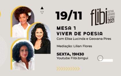 Poeta Elisa Lucinda e atriz Geovana Pires participam de mesa literária no Flibi