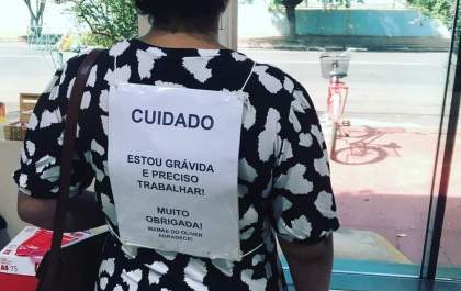 Grávida três-lagoense pede cautela no trânsito e pedido viraliza na web
