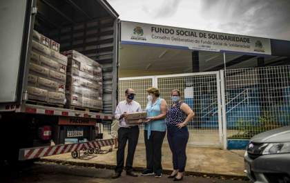 Fundo Social recebe mais de 4 toneladas de alimentos dos Supermercados Rondon
