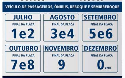 Calendário do licenciamento anual obrigatório de 2022 terá início em julho