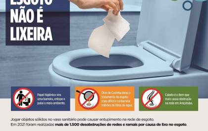 GS Inima Samar lança campanha para conscientizar população sobre lixo no esgoto