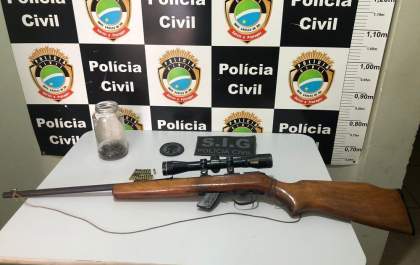 Polícia Civil apreende rifle e prende homem que intimidava moradores