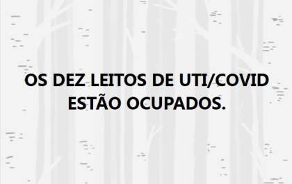 Santa Casa informa que os 10 leitos de UTI/Covid estão ocupados