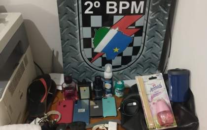 Dupla é presa com produtos furtados durante ação da Força Tática em Três Lagoas