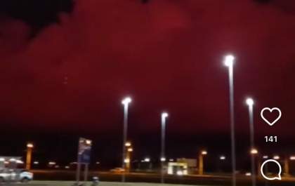 Partículas do vulcão Tonga colore o céu de Três Lagoas e atrai muitos olhares