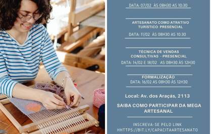 Sebrae Araçatuba oferece curso gratuito para artesãos