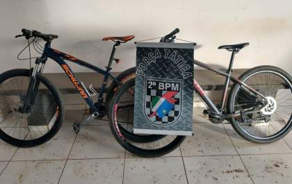 Bicicletas são recuperadas durante ação da Polícia Militar em Três Lagoas