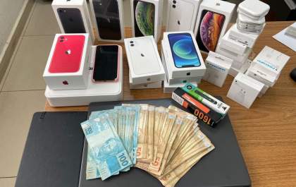 GOE/Deic apreende produtos da Apple a venda em prédio empresarial da avenida Brasília