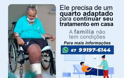 Três-lagoense Divino Marques precisa de ajuda para montar leito hospitalar em casa