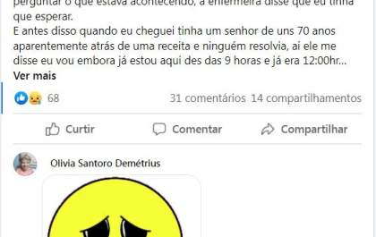 Andradinense desabafa sobre descaso dos funcionários na UBS