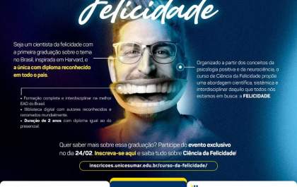 Felicidade é tema de evento promovido pela EAD Unicesumar na última quinta-feira
