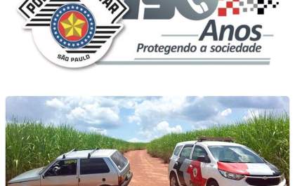 Veículo abandonado em canavial é recuperado pela PM