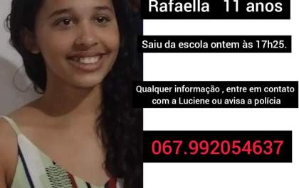 Família busca por criança desaparecida