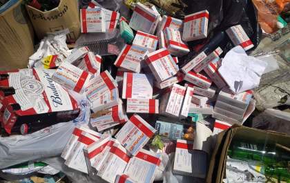 Guarda Municipal recolhe medicamentos descartados irregularmente na antiga Acrepom