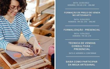 Governo de Andradina, Sebrae e Acia lançam cronograma de cursos para artesãos