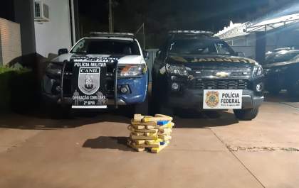 Homem é preso com 25,5 kg de maconha em caminhonete