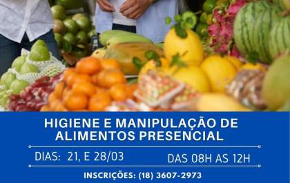 Sebrae Araçatuba oferece curso de higiene e manipulação de alimentos