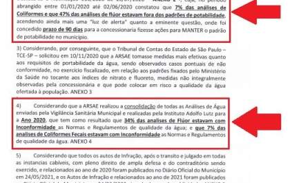 Arsae notifica Prefeito para retornar a água para a municipalidade