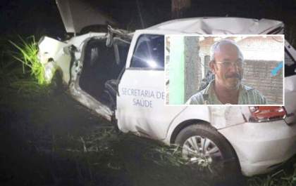 Motorista morre em capotamento de carro da Saúde de Nova Independência