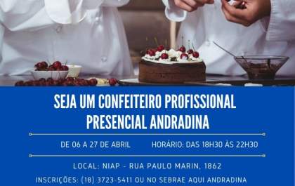 Curso gratuito Seja Um Confeiteiro Profissional