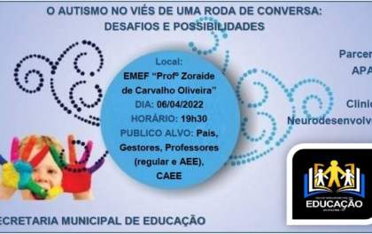 O autismo vira tema de “Roda de Conversa” na Educação
