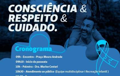 Governo de Andradina participa de passeata em parceria com Unimed e Neuro Desenvolver