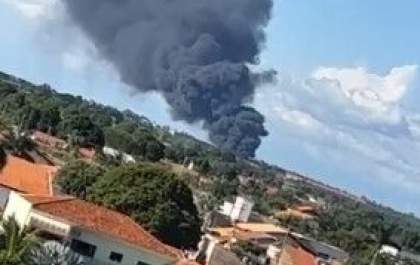 Incêndio em indústria de Três Lagoas, choca população