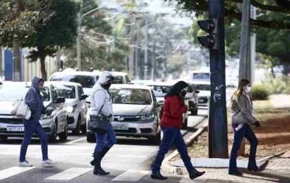 Frente fria chega na região derrubando temperaturas para mínima de 9°C