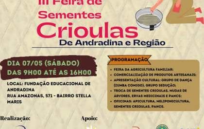Fundação Educacional de Andradina irá sediar a 3ª Feira de Sementes Crioulas da região