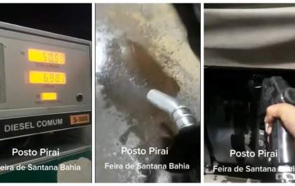 Caminhoneiro flagra fraude em bomba de combustível que conta mais não passa diesel