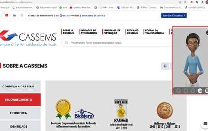 Site da Cassems lança ferramenta de acessibilidade para pessoas surdas