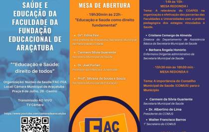 FAC FEA realiza 1º Simpósio de Saúde e Educação