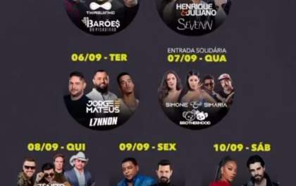 Expô Araçatuba anuncia 7 noites de shows em setembro