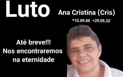 Nota de pesar pelo falecimento de Ana Cristina