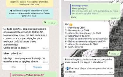 Detran disponibiliza 11 serviços pelo WhatsApp