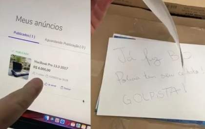 Homem anuncia notebook, desconfia de golpe e fatura R$ 70 do ladrão