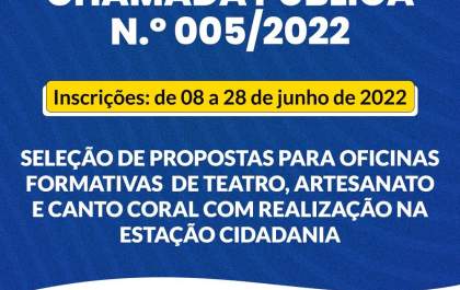 Chamada pública para oficinas na Estação Cidadania recebe inscrições em Araçatuba