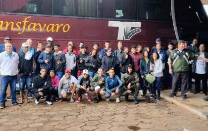 Com 28 atletas, delegação de Três Lagoas chega a Campo Grande para os Jogos Escolares da Juventude