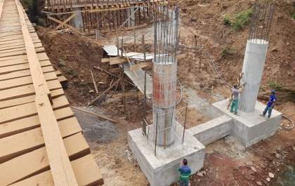 Para qualificar a logística do Estado, Governo segue com obras em pontes de concreto em diferentes cidades